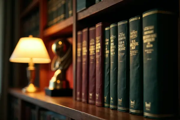 Des recueils de règlements dans une bibliothèque